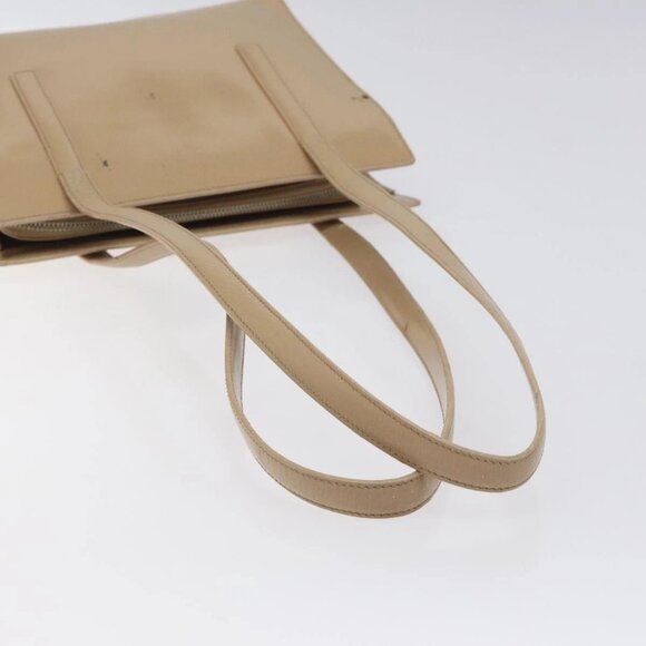 PRADA Shoulder Bag Enamel Beige Silver Auth - Picture 6 of 16